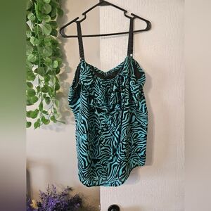 Zebra Print Sleeveless Top